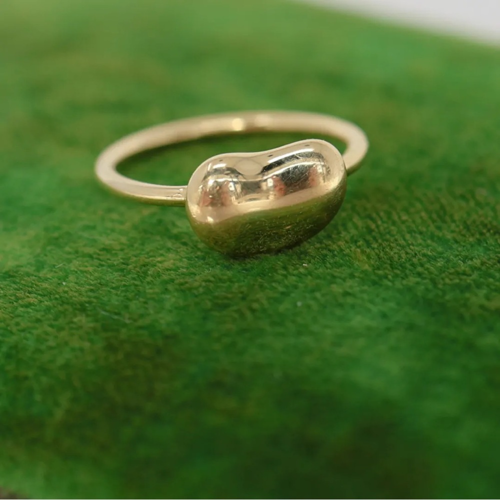 Tiffany & Co Elsa Peretti bean ring 18k solid yellow gold